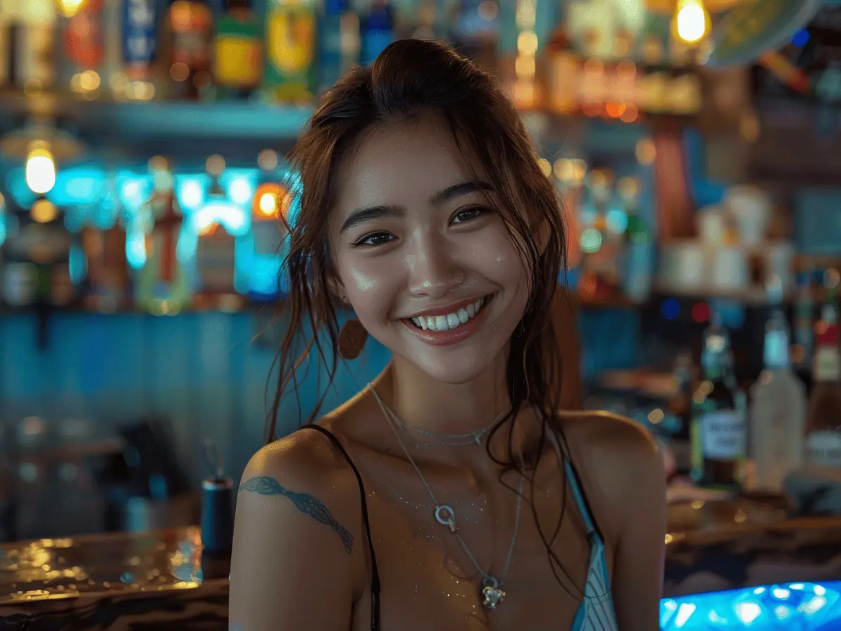 Portrait of a girl in Pattaya