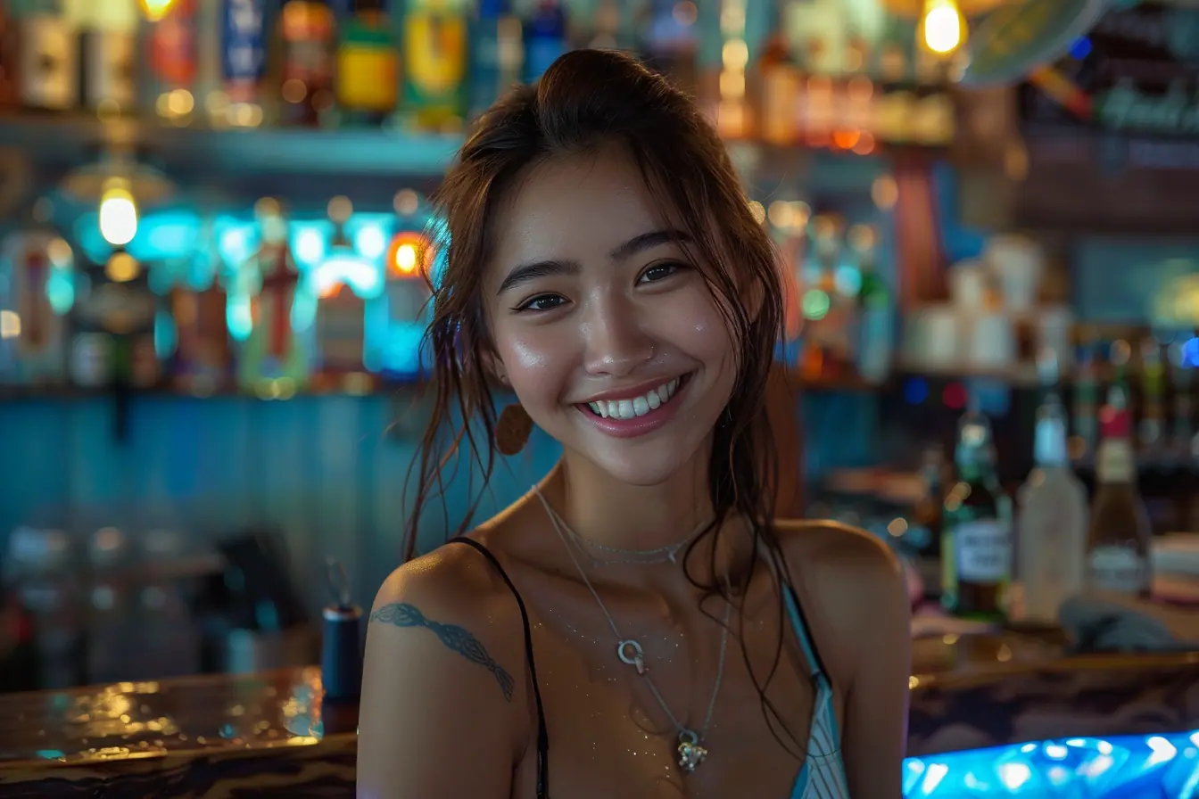 Portrait of a girl in Pattaya
